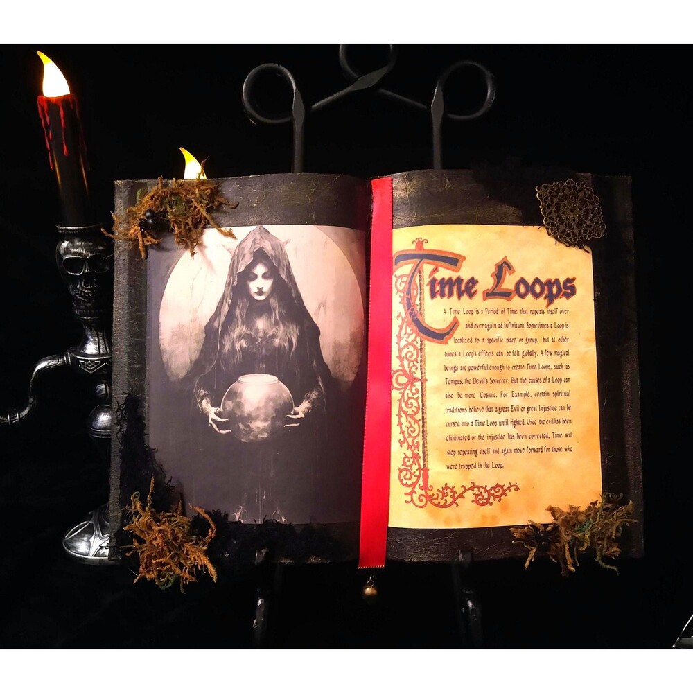 TIMELOOPS WITCH Spell Halloween SpellBook Spooky Witchy Gothic Decor